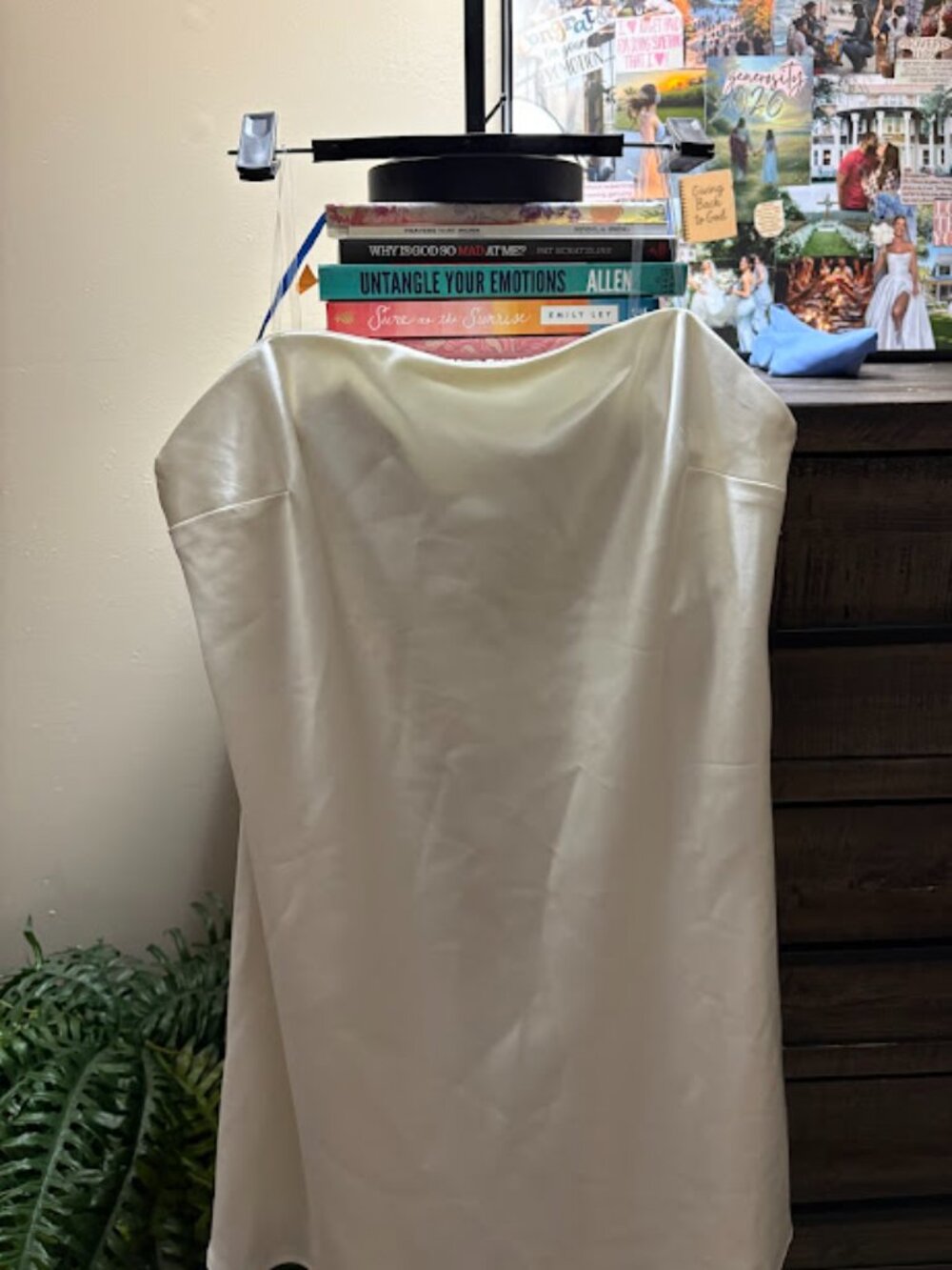 SATIN STRAPLESS MINI DRESS - Picture 3 of 3